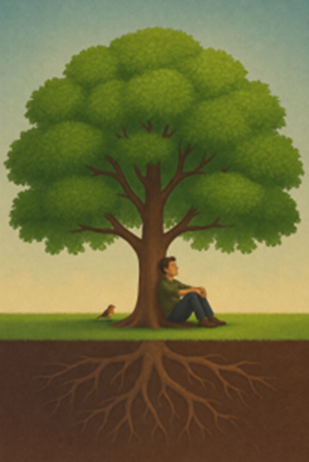 A tree giving shade and shelter